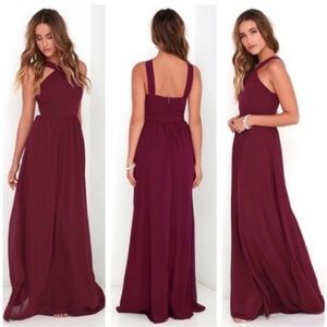 Worn once, maroon long dress